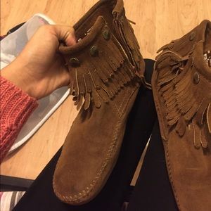 Minnetonka fringe booties